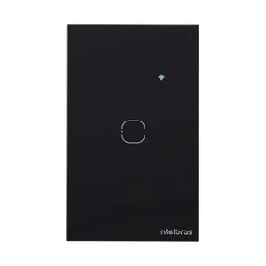 Interruptor Touch Smart Intelbras WiFi 1 Botão EWS 1001 Preto (MP)