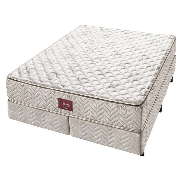 Conjunto Box Super King Espuma D33 Americanflex Clinoflex Trend 193x203x62cm