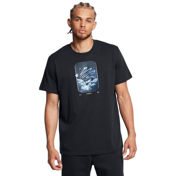 Camiseta de Basquete Masculina Under Armour Curry Hvyweight Trend P Preto