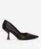 scarpin bico fino salto médio oneself preto 38