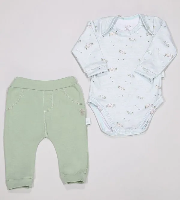 Conjunto Body Avião Verde - G