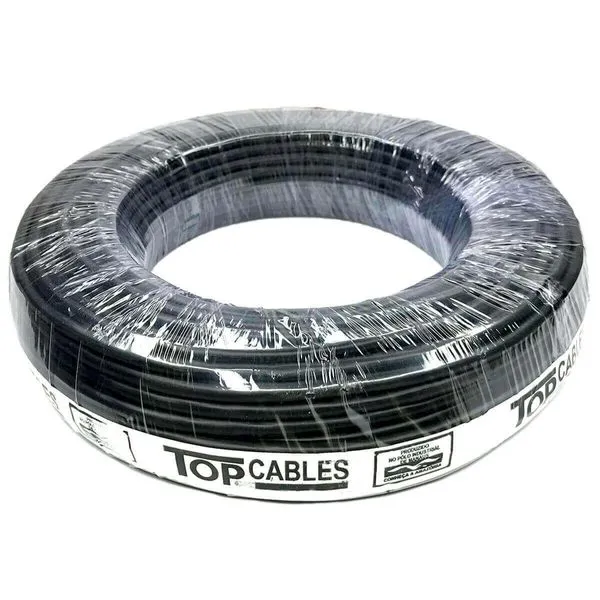 Cabo Elétrico 10mm Preto 50 Metros Top Cables (MP)