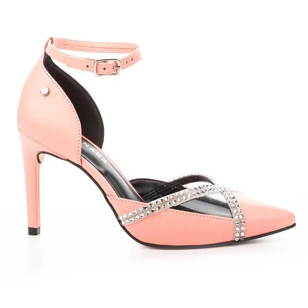 Scarpin Tanara Rosa Com Brilhos 36