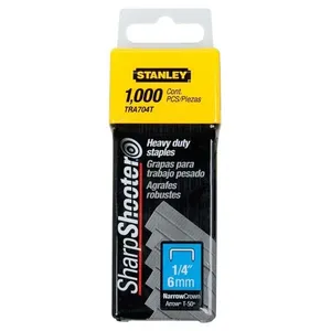 Grampos de Uso geral 1/4"" 1000 Peças Para Uso em TR150 - TRA704T - STANLEY