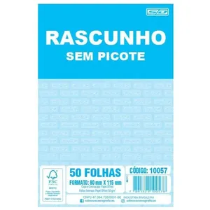 BLOCO PARA RASCUNHO SEM PICOTE 80X115 50FLS.