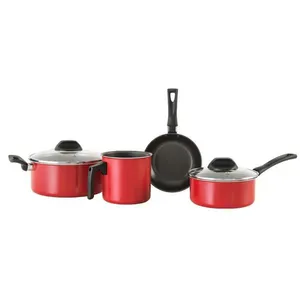 Conjunto de Panelas Brinox Garlic 4 Peças Vermelho
