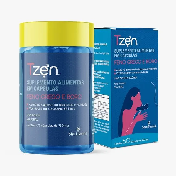 Suplemento Alimentar Tzen Feno Grego e Boro 60 Cápsulas