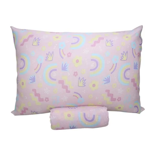 Jogo Cama Solteiro Infantil Doce Vida Rainbow 30cm 2 Peças 0310146RBW - Portallar
