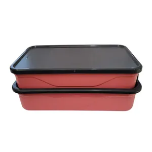 Marmita Fit Dupla 1,3L Rosa com Talher - Unitermi