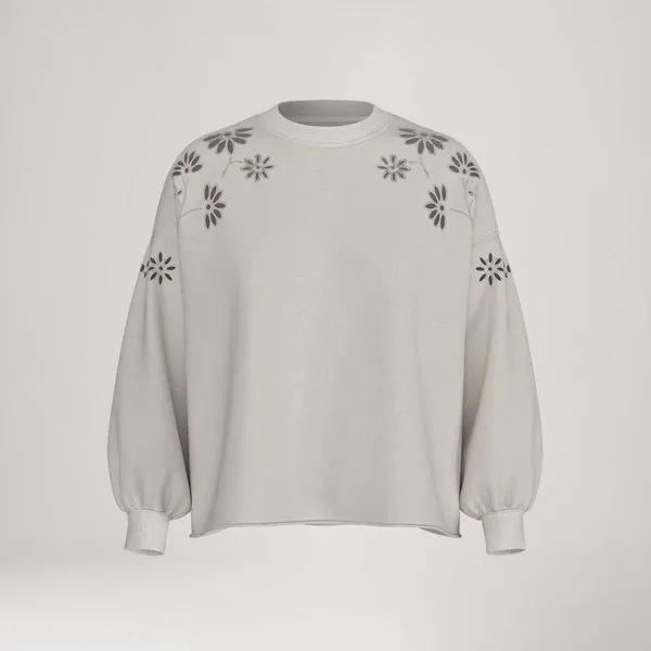 Moletom Levi's® Cut Crew Branco Manga Longa Cinza - XL USA | GG BR