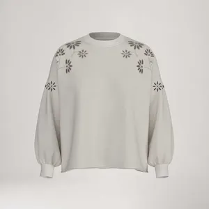 Moletom Levi's® Cut Crew Branco Manga Longa Cinza - XL USA | GG BR