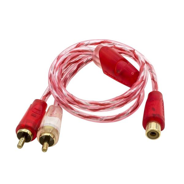 Cabo de Som Automotivo 2 RCA (M) X 1 RCA (F) 40 CM Bronze Cristal Stetsom