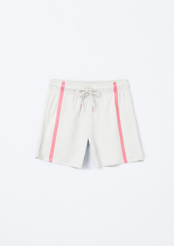 Shorts Infantil Menina Regular Contrastante - Creme 014