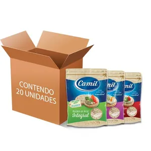 Biscoito De Arroz Integral Camil Sortido contendo 20 unidades de 150g