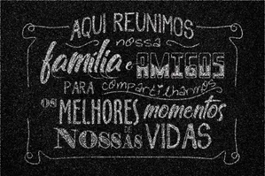 Capacho Melhores Momentos Kapazi Preto 40Cm X 60Cm