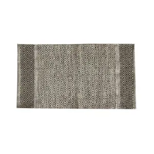Tapete Sala Ambiente 100% Algodão Cinza 100x140cm LM3116AMB - honeyhome