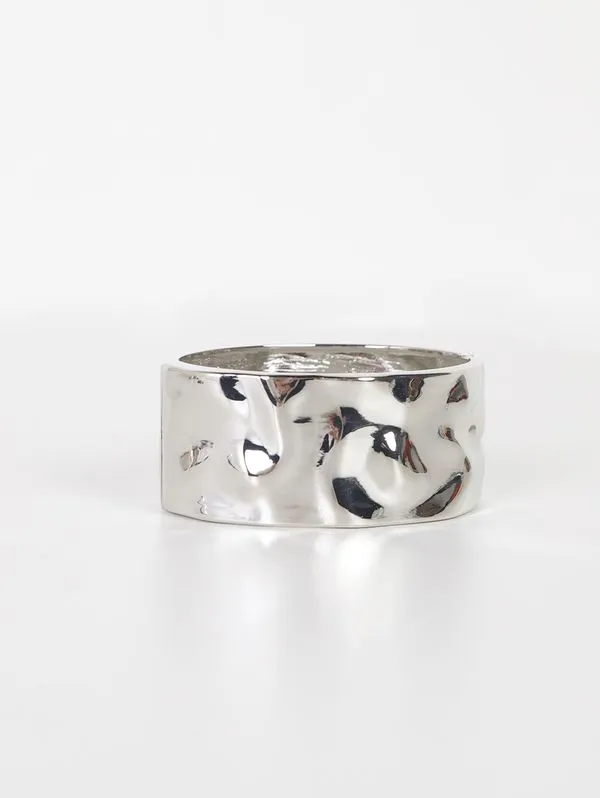 Bracelete Rígido Martelado PRATA