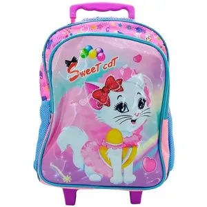 Mochila De Rodinha Tegaote Sweet Cat 40cm GM13 (MP)