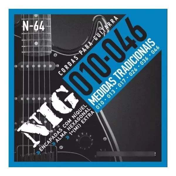 Encordoamento NIG Rouxinol Para Guitarra 010-046 N64 (MP)