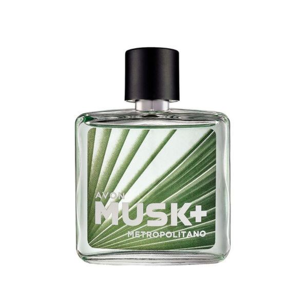 Deo Colônia Musk+ Metropolitano 75ML Fragrância Amadeirada Envolvente e Sofisticada Avon Deo Colônia Musk+ Metropolitano 75ML Toque Urbano com Banho de Floresta Avon