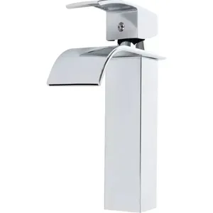 Torneira para Banheiro Monocomando Cascata Bica Alta BAR-002 Latão Cromado Prata Stillus Home Torneira para Banheiro Monocomando Bica Alta BAR-002 Cromado Prata Stillus Home