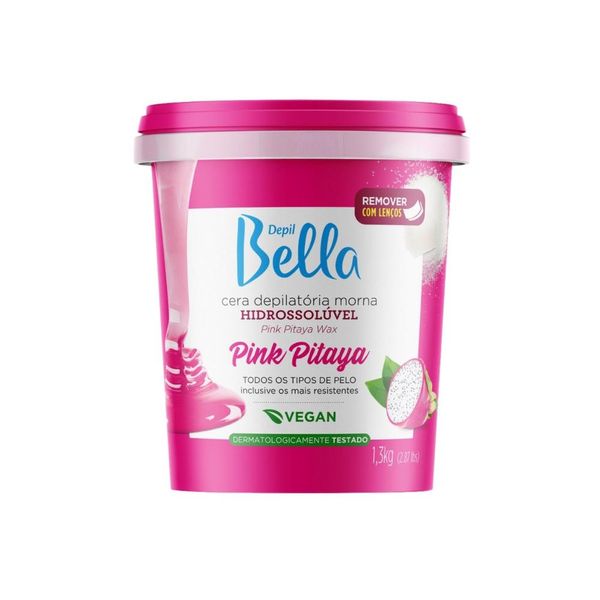 Cera Depilatória Depil Bella Hidrossolúvel Pink Pitaya 1300g