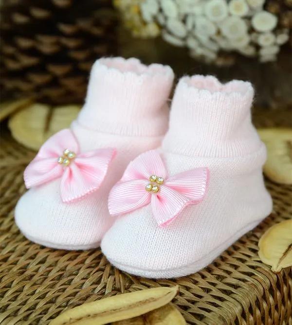 Sapatinho para Bebê Laço Tam. RN Rosa - RN