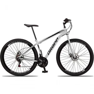 Bicicleta 29 Aço 21 Marchas Freio A Disco Branco+preto