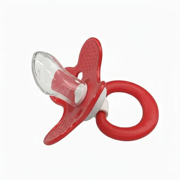 Chupeta Rendinha Bico Anatômica Assimetrica Macia Silicone Vermelho