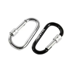Mosquetão Mosquetão 8mm Prata para Pendurar Acessórios com Trava em Rosca Leve e Resistente Prata Prata Mosquetão Mosquetão 8mm Prata para Pendurar Acessórios com Trava em Rosca Prata Prata