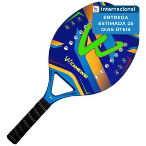Raquete Beach Tennis Camewin Branco Azul J-MBI