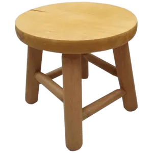 Banqueta/Mocho em Madeira de Eucalipto e Pinus Pequeno 24cm - Volnei Dalcin