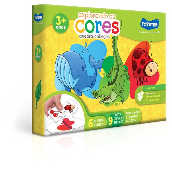 Quebra-Cabeça - 54 peças - Explorando as Cores - Toyster