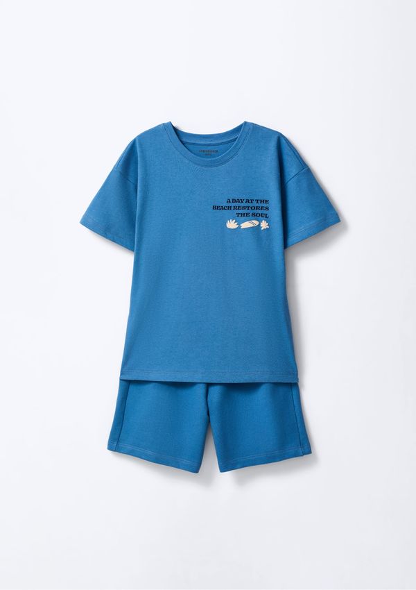 Conjunto Infantil Menino Estampado - Azul 016