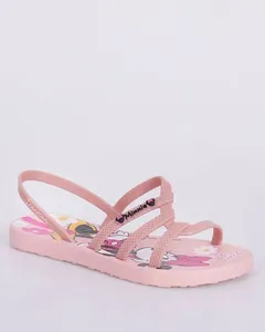 Sandália Rasteira Infantil Ipanema Minnie Disney Texturizada Rosa 29