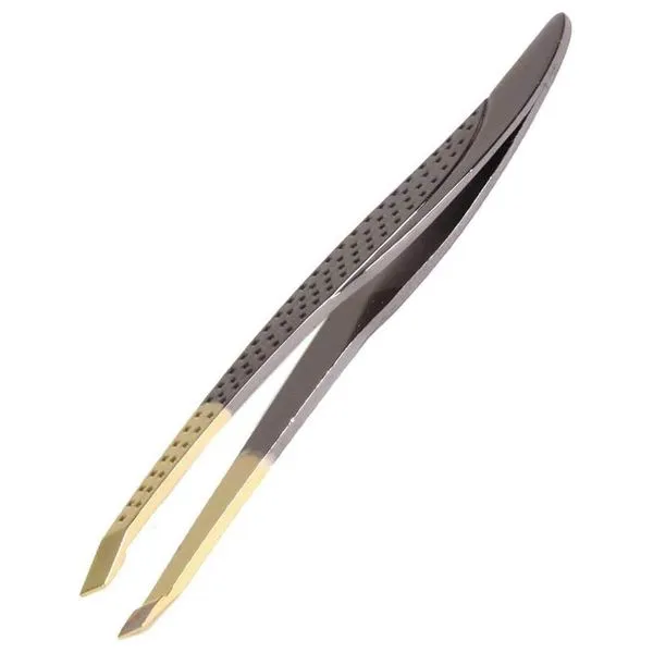 Pinça Soling Gold Titanium Ponta Oblíqua