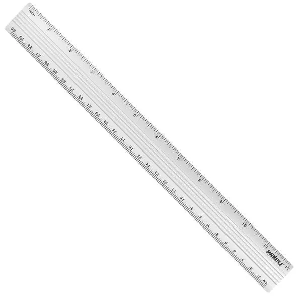 Régua de Alumínio 30cm - Waleu