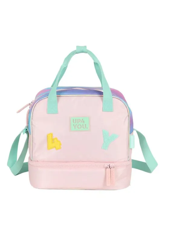 Lancheira Infantil Escolar Térmica Rainbow Up4You LA49242UP Rosa
