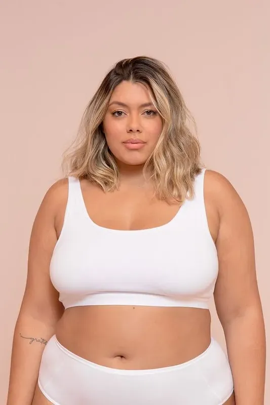 Top Cotton Plus Size Branco-54