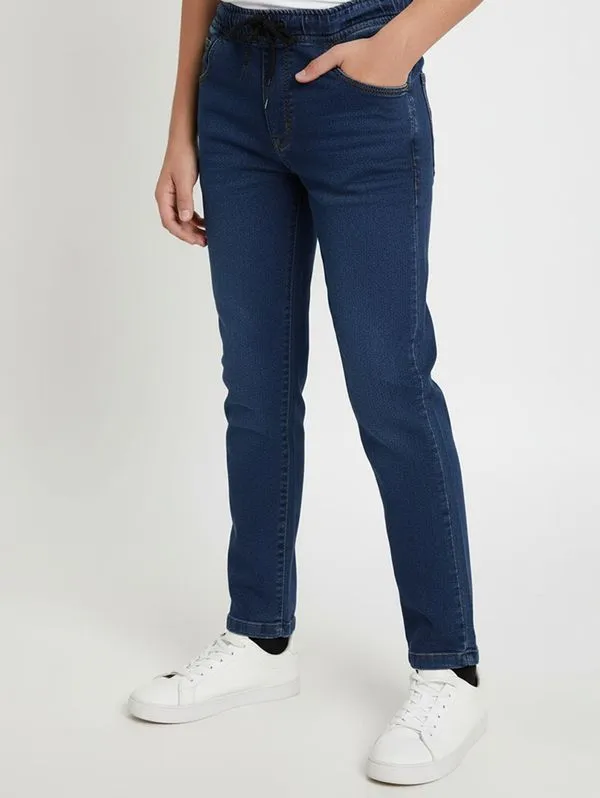 Calça Jeans Juvenil Para Menino - AZUL 10