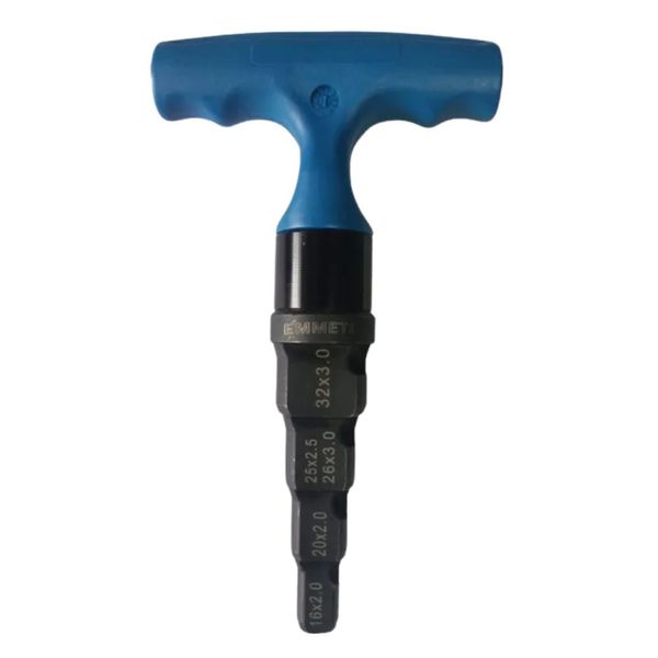 Calibrador para Tubos Airpert 14,16,18 e 20mm com Catraca Emmeti Calibrador para Tubos Airpert 14,16,18 e 20mm com Catraca Azul Emmeti