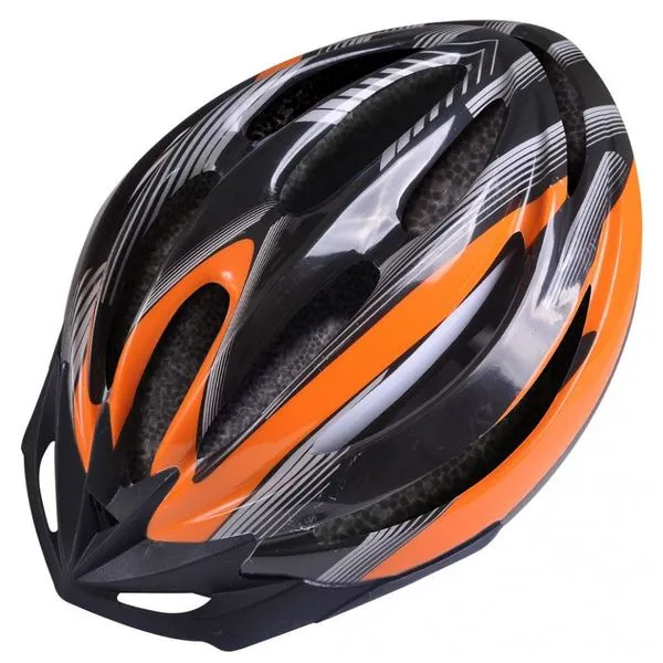 Capacete Poker Bike Cilcismo Out Mold 09058 P Laranja