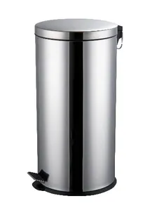 Lixeira em Aço Inox Brilhante 40L Coisas Coisinhas