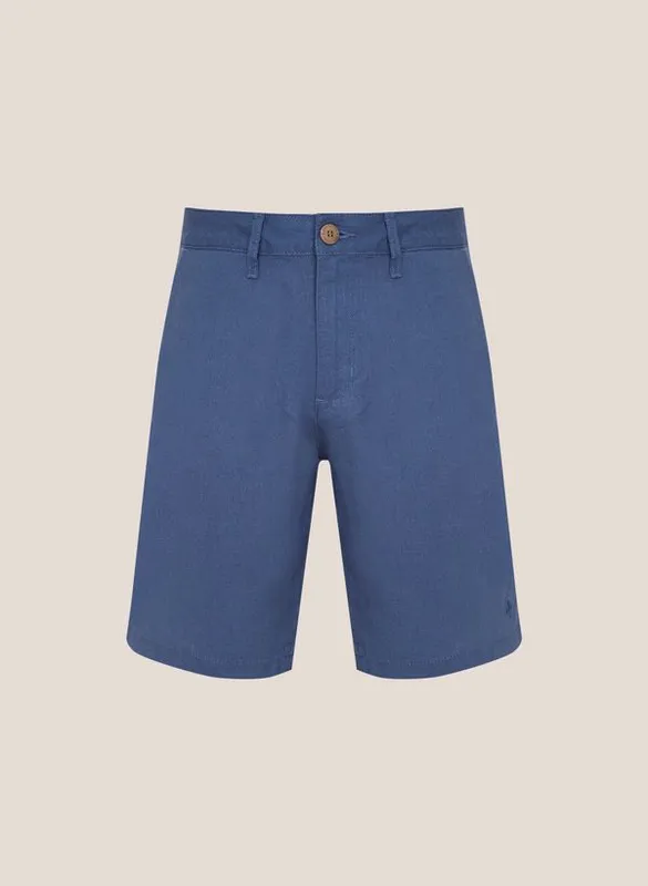 Bermuda Right Fit Sarja Linho Dudalina Masculina 52