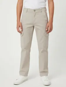 Calça Sarja Cargo Juvenil Para Menino - AREIA 12