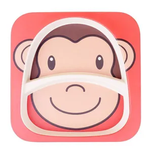 Prato com Divisórias 21cm Macaco Cazza