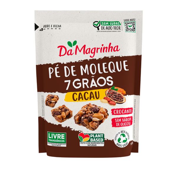 Pé de Moleque 7 Grãos Cacau Da Magrinha 100g