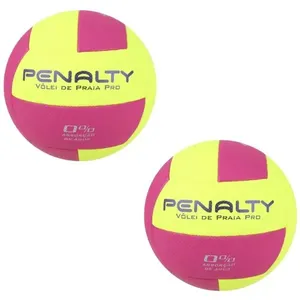 Kit 2 Bola de Vôlei de Praia Pro X com Tecnologia Termotec e Câmara 6D Amarelo e Rosa Penalty Kit 2 Bola de Vôlei de Praia Pro X Termotec Amarelo e Rosa Penalty