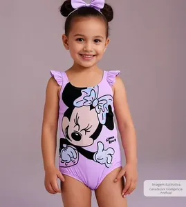 Maiô Minnie Lilás - 2602 De 1 a 3 anos Lilas - 2
