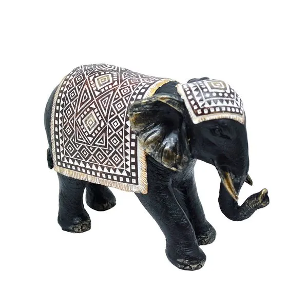 Estatueta Elefante Indiano Pequeno Resina CR489901 - Brascontinental